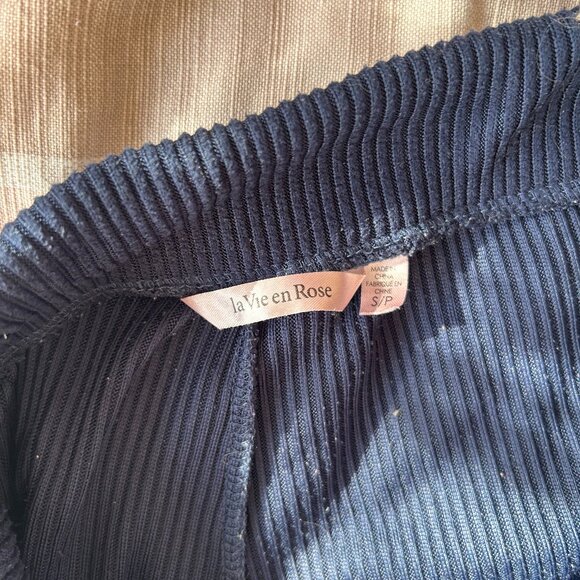 Pantalon côtelé bleu marine / Navy ribbed lounge pants - Picture 3 of 3